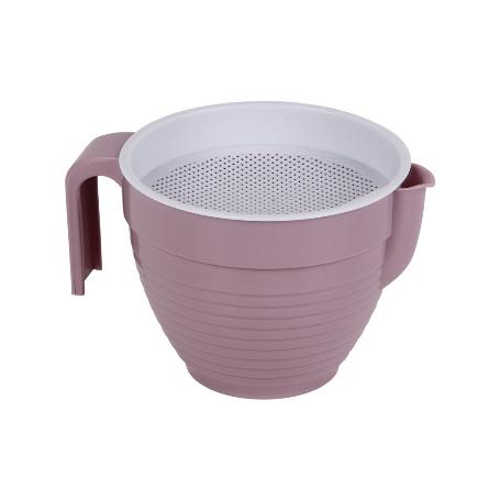 GRASERA COLADOR 500ML MODELO ALBAHACA ROSA PALO 16.5X12X10CM   CAJA 6 UNID.