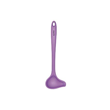 CUCHARA SALSA DE SILICONA MORADA MODELO VERGINI 27 X 8 CM