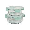 SET DE 2 RECIPIENTES DE BOROSILICATO MODELO AGATHA 620 ML - 950ML