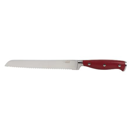 CUCHILLO PANERO HOJA 21CM MODELO AGUACEJO ROJO