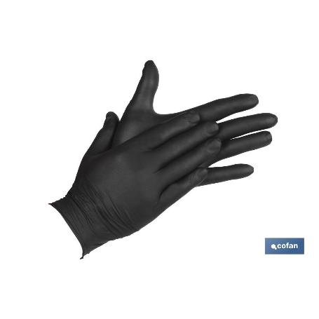 CAJA 100 UNDS. GUANTES DE NITRILO NEGRO T - M