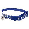 COLLAR CON CASCABEL GATOS AZUL 1 CM X 32 CM