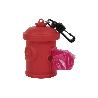 DISPENSADOR DE BOLSAS PARA MASCOTAS ROJO  7,8X5CM