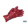 GUANTE PVC ESTANCO ROJO DE 27 CMS.   CAJA 12 UNID.