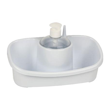 ESTROPAJERO CON DOSIFICADOR BLANCO 26X13X16.5CM   CAJA 6 UNID.