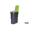 CUBO DE BASURA PARA RECICLAR 25 LITROS  COLOR VERDE 21.5 X 36 X 51 CM
