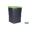 CUBO DE BASURA PARA RECICLAR 45 LITROS  COLOR VERDE 36.5 X 36 X 51  CM