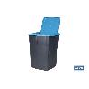 CUBO DE BASURA PARA RECICLAR 45 LITROS  COLOR AZUL 36.5 X 36 X 51  CM