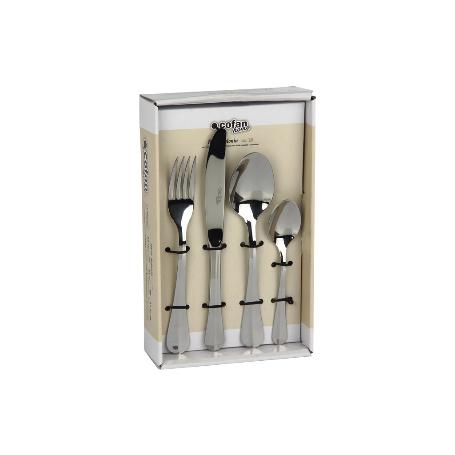 CUBERTERIA INOX MODELO BOLONIA 24 PCS C-18/0 2 MM