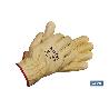 GUANTES PIEL VACUNO AMARILLO T-11   CAJA 12 UNID.