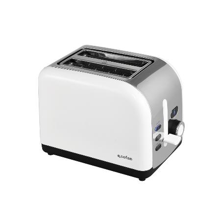 TOSTADOR 2 REBANADAS COLOR BLANCO/ACERO PANTALLA DIGITAL 26,8 X17,3 X 19 CM 800W