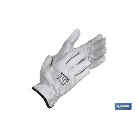 BLISTER GUANTES PIEL VACUNO GRIS T-10   CAJA 12 UNID.