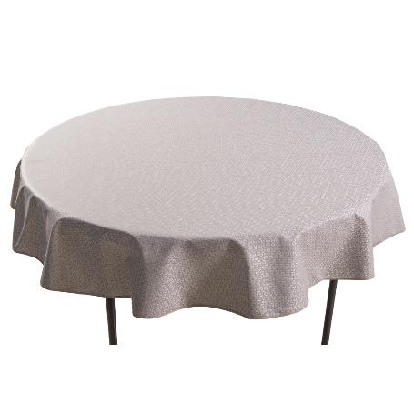 MANTEL REDONDO PETALOS ANTIMANCHAS RESINADO JACQUARD CONFECCIONADO 50% ALGODÓN 50% POLIESTER  1,40 M