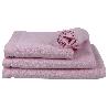 TOALLA TOCADOR ROSA CLARO GR580/M2 GAMA FLOR 30X50