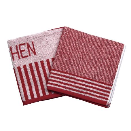 PACK 2 PAÑOS COCINA 50X50 ROJO