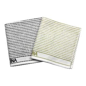 PACK 2 PAÑOS COCINA 50X50 VERDE/NEGRO