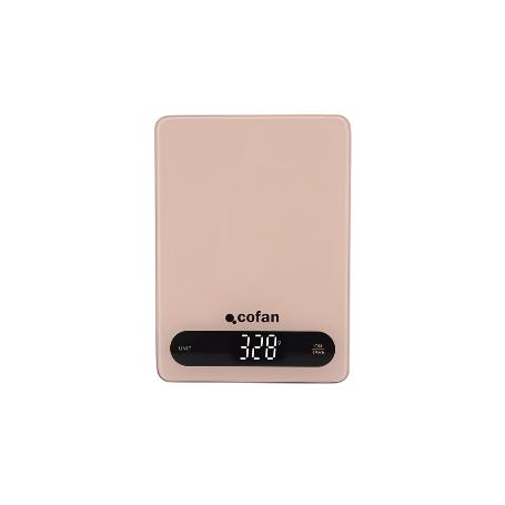 BÁSCULA DE COCINA DIGITAL 10 KG COLOR NARANJA PASTEL