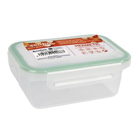 FIAMBRERA VERDE RECTANGULAR CON JUNTA BI-MATERIA MODELO YUBA 1 L