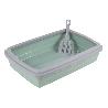 ARENERO PARA GATOS COLOR VERDE AGUA 47 X 31 X 11 CM   CAJA 6 UNID.