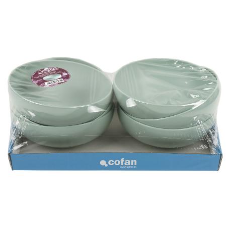 CUENCO VERDE AGUA 16CM MODELO NARA 800ML   CAJA 6 UNID.