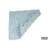 ALFOMBRA ANTIDESLIZANTE CON VENTOSAS BAÑERA/ DUCHA AZUL CLARO 53 X 53 CM