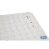ALFOMBRA PLUS ANTIDESLIZANTE CON VENTOSAS BAÑERA/ DUCHA BLANCO 60 X 60 CM