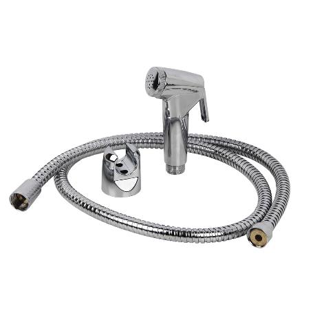 KIT GRIFO DE DUCHA CROMADO CON PULSADOR+COLGADOR+FLEXO