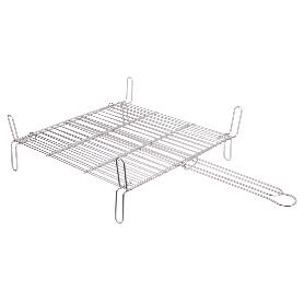 PARRILLA DOBLE INOX 500 X 500MM