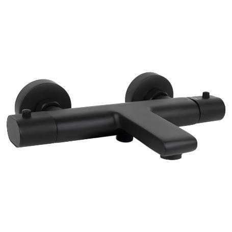 GRIFO TERMOSTATICO BAÑERA NEGRO MATE MODELO KERCH