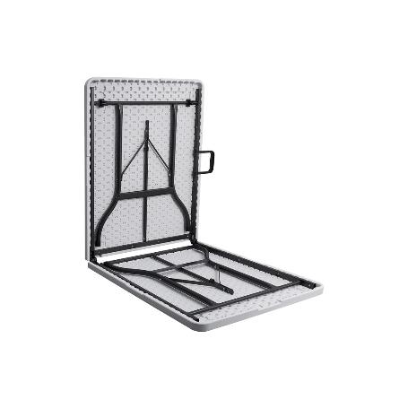 MESA PLEGABLE RECTANGULAR BLANCA CON BLOQUEO DE SEGURIDAD 180X70X72 CM