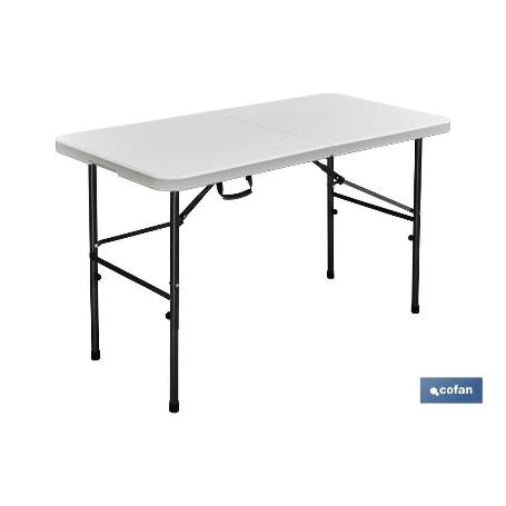 MESA PLEGABLE RECTANGULAR BLANCA 122X60X74 CM