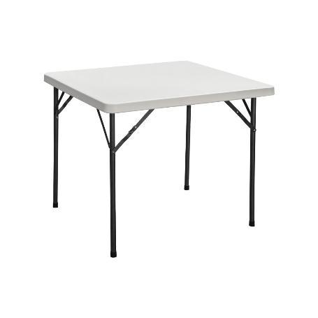 MESA PLEGABLE CUADRADA BLANCA 88X88X74CM