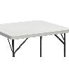 MESA PLEGABLE CUADRADA BLANCA 88X88X74CM