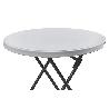 MESA REDONDA PLEGABLE BLANCA 80X80X74CM
