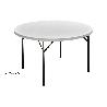 MESA REDONDA PLEGABLE BLANCA 120X74CM
