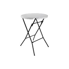 MESA ALTA PLEGABLE BLANCA 80X80X110CM