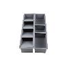 ORGANIZADOR PARA CAJON CON SEPARADORES COLOR GRIS 20 X 45 X 6.5 CM