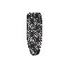 FUNDA ACOLCHADA PARA TABLA DE PLANCHAR 135 X 53 CM ROSAS NEGRAS