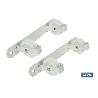 TENDEDERO FIJO DE PARED BLANCO DE DOS PIEZAS CON 2 POLEAS 20 X 6.5 X 2.5 CM