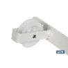 TENDEDERO FIJO DE PARED BLANCO DE DOS PIEZAS CON 2 POLEAS 20 X 6.5 X 2.5 CM