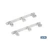 TENDEDERO FIJO DE PARED BLANCO DE DOS PIEZAS CON 3 POLEAS 31 X 6.5 X 2.5 CM