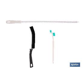 SET DE CEPILLOS DE LIMPIEZA PARA RANURAS, GRIETAS, TUBERIAS