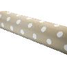 ROLLO DE MANTEL ANTIMANCHAS DE LUNARES BEIGE 1,40 X 20 M