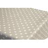 ROLLO DE MANTEL ANTIMANCHAS DE LUNARES BEIGE 1,40 X 20 M