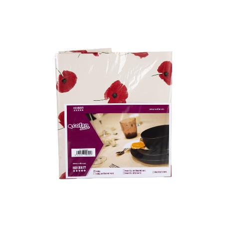 HULE ANTIMANCHAS  AMAPOLAS 1,40 X3,00 M