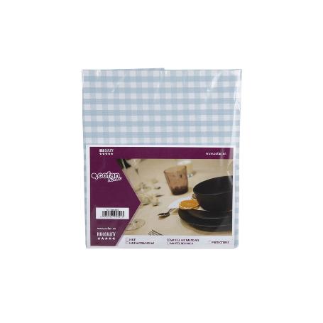 MANTEL ANTIMANCHAS CUADROS AZULES 1,40 X 1,80