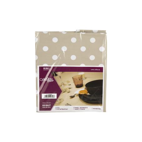 MANTEL ANTIMANCHA LUNARES BEIGE 1,40 X 3,00