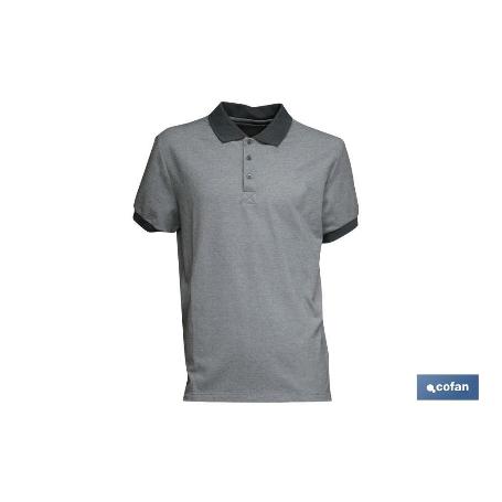 POLO 2 TONOS VERDON 160GMS/M GRIS-NEGRO TALLA XXL