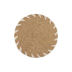 BAJOPLATO REDONDO DE COLOR NATURAL MEDIDA 38 CM   CAJA 6 UNID.