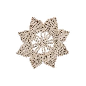 BAJOPLATO EN FORMA ESTRELLA  FIBRA NATURAL MEDIDA 30 CM   CAJA 6 UNID.